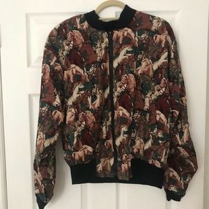 Horse print bomber jacket
